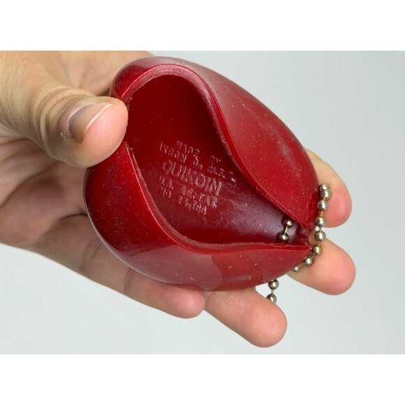 VTG 1976 Philadelphia Bicentennial Quikoin Coin Purse Red Liberty Bell Keychain - Picture 4 of 5